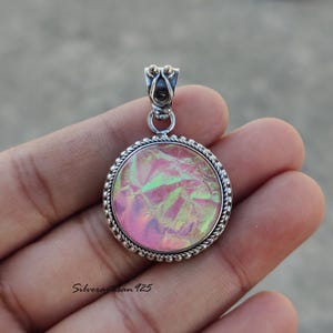Australian Opal 925 Sterling Silver Pendant Necklace