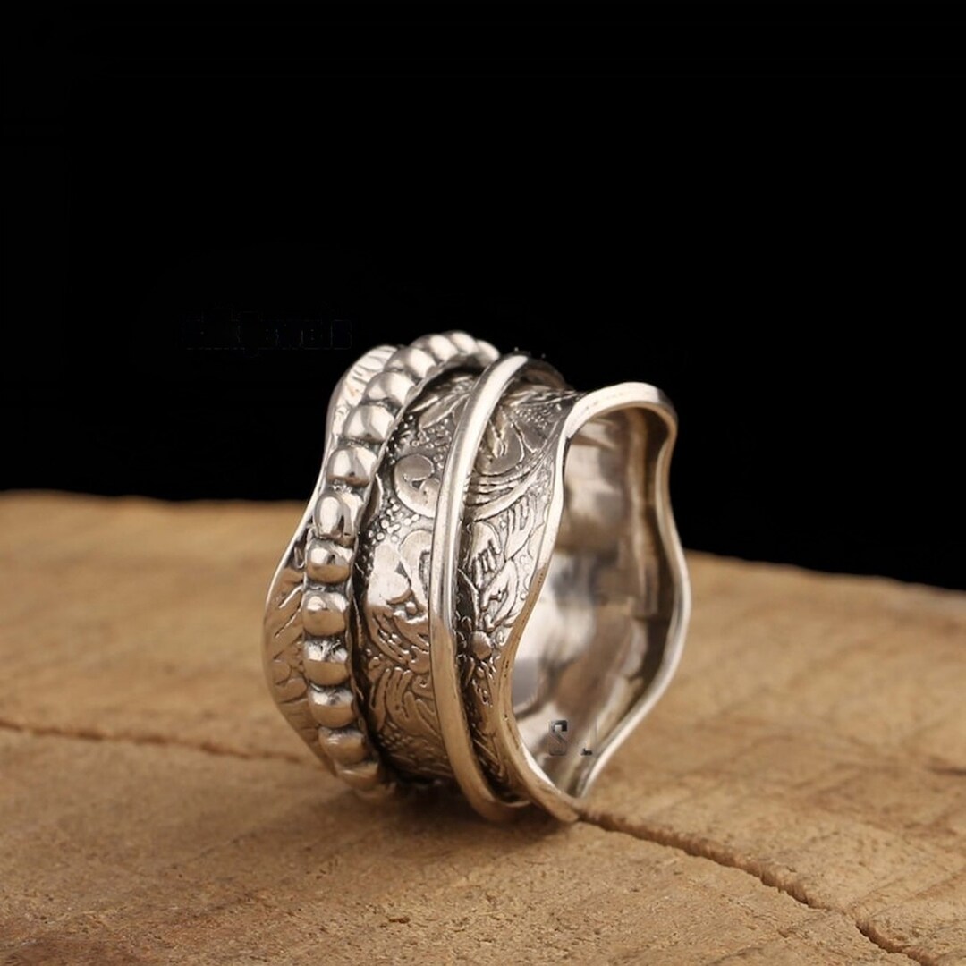 Boho Spinner Ring, Mothers Day Gift, Silver925 Women Ring, Sterling ...