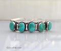 Handmade Kingman Turquoise Bangle, 925 Sterling Silver Boho Designer Jewelry, Multi Gemstone Bracelet