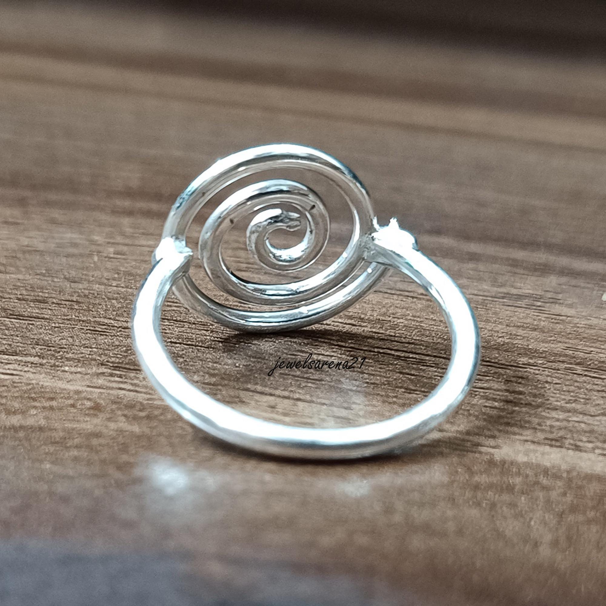 925 Silver Spiral Ring, Dainty Ring, Circle Ring, Swirl Ring, Minimalist Ring, Chunky Silver Ring, Boho Silver Ring for Birthday Gift - Etsy 925 Silver Spiral Ring, Dainty Ring, Circle Ring, Swirl Ring, Minimalist Ring, Chunky Silver Ring, Boho Silver Ring for Birthday Gift - Etsy
