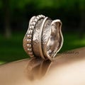 Boho Sterling Silver Spinner Ring: Anxiety Fidget Ring product logo