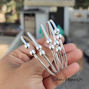 Thick West Indian Bangles ~ 5 Set Of Bangles ~ Sterling Silver Bangles ~ West Indian Bangles ~ Silver Boho Bangles For Women ~ Gift Bangles