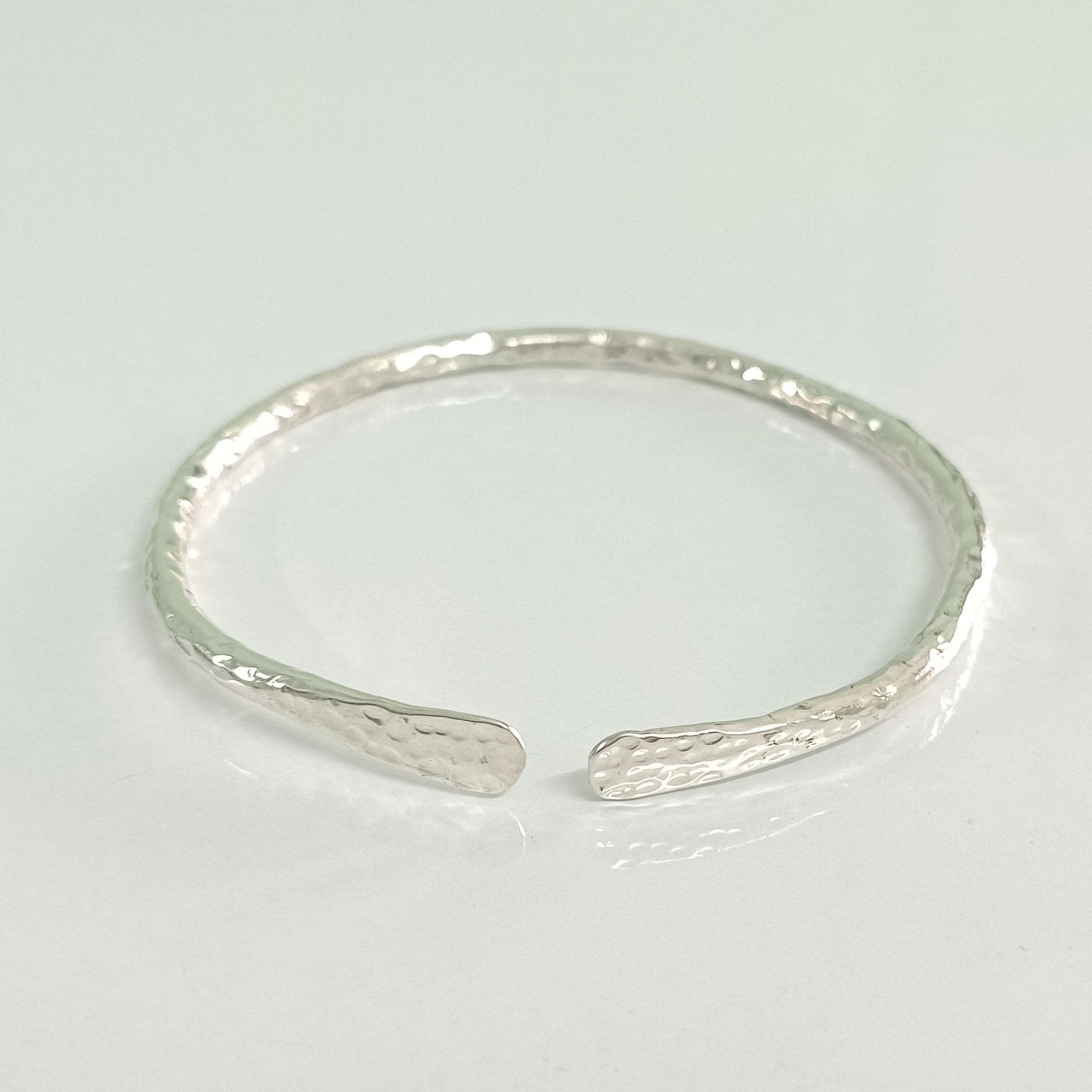 Hammered Silver Cuff - Etsy UK