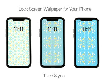 iPHONE Lock Screen WALLPAPER > Digital Wallpaper > Instant Download > Flowers > Flower Pattern > Floral > Spring Gardens