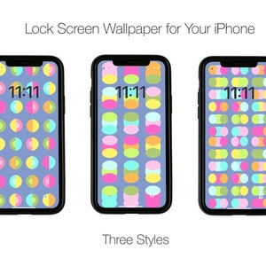 iPHONE Lock Screen WALLPAPER * Instant Download * Digital Download * Rainbow Colours * Colourful Pattern * Colourful * iPhone Background
