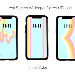 iPHONE Lock Screen WALLPAPER &gt; Digital Wallpaper &gt; Instant Download &gt; Retro 70s &gt; Retro 80s &gt; Retro &gt; Stripes &gt; Pastel Colours