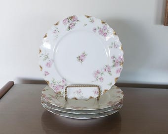 Set of 4  Limoges Luncheon Plates