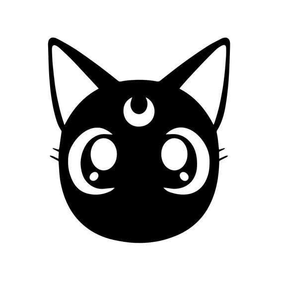 Luna Luna Face Svg Cricut Cut File Sailor Moon Cat Etsy Singapore