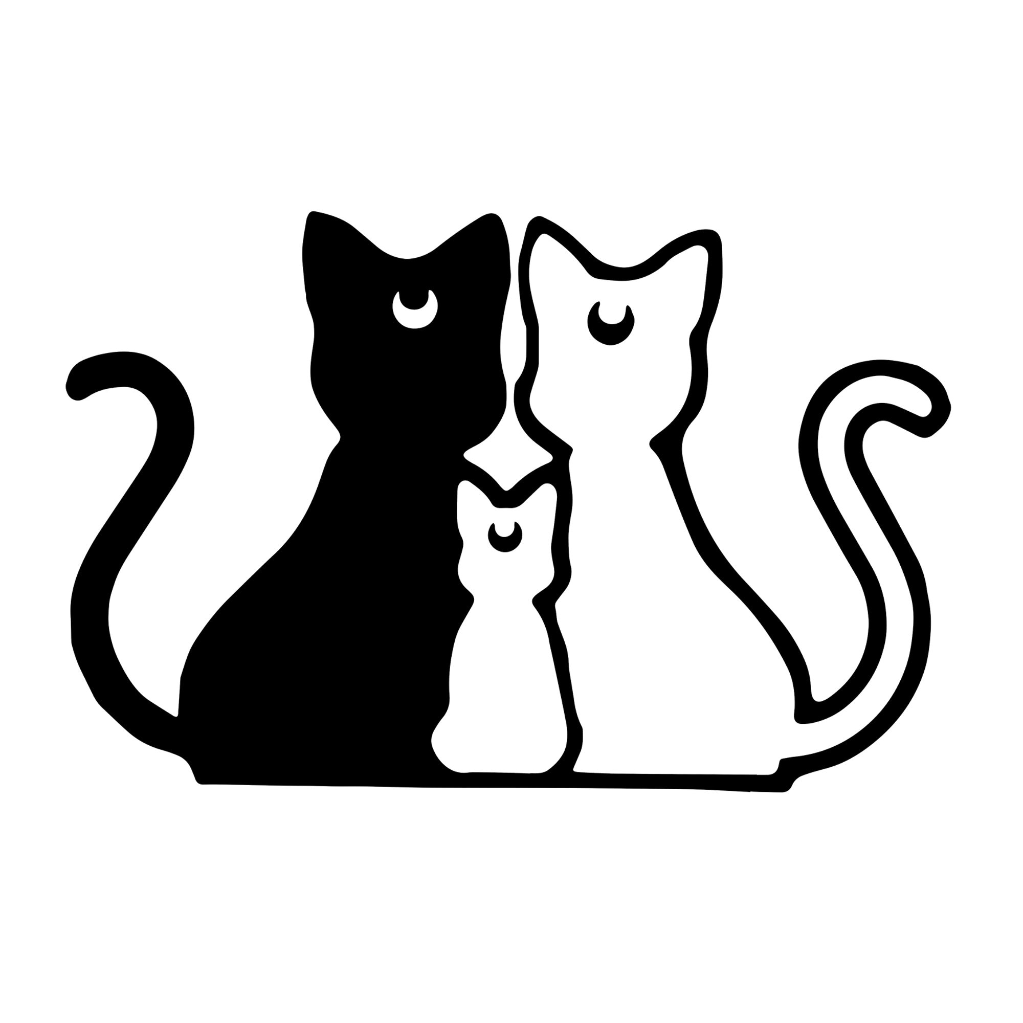 Трафарет кошки