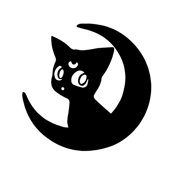 Luna Luna Svg Cricut Cut File Sailor Moon Cat Moon Etsy New Zealand