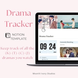 Drama Journal Notion Template | K-drama Notion Tracker | Notion Template | Korean Drama Reviews Notion Template | Notion Tracker Template