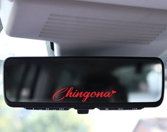 Chingona Decal| Chingona Decal Sticker| Mirror Sticker| Rearview Mirror| Latina Decal| Selflove Sticker| Daily Affirmation Decal| Bad Bitch