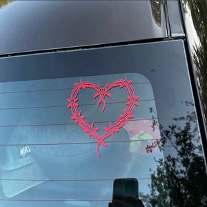 Karol G Barbed Wire Heart Sticker - Custom Vinyl Decal For Car Windows, Laptops, Waterproof