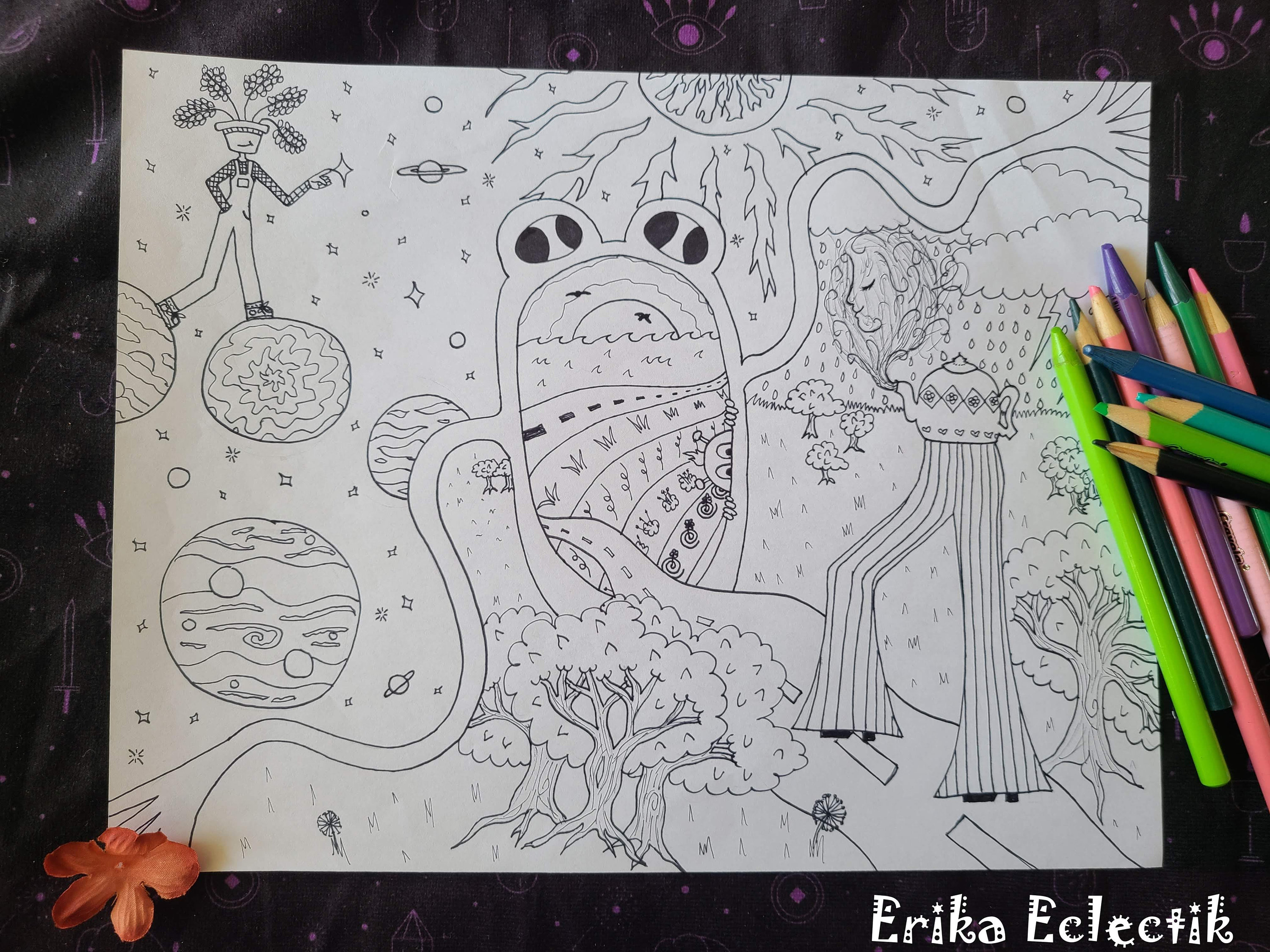 Psychedelic Coloring Pages VOL 1 Graphic by KDP Designs · Creative Fabrica