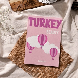 TURKEY Travel Print Photo Book Template | Customizable Coffee Book Table, Travel Journal Printable, Decorative Books, Ebook Template Canva