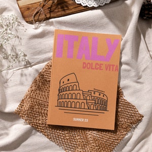 ITALY Travel Print Photo Book Template | Customizable Coffee Book Table, Travel Journal Printable, Decorative Books, Ebook Template Canva