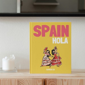 SPAIN Travel Print Photo Book Template | Customizable Coffee Book Table, Travel Journal Printable, Decorative Books, Ebook Template Canva