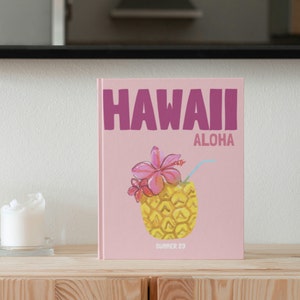 HAWAII Travel Print Photo Book Template | Customizable Coffee Book Table, Travel Journal Printable, Decorative Books, Ebook Template Canva