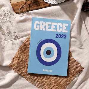 GRIECHENLAND Reise-Druck Fotobuch Vorlage | Anpassbarer Kaffeebuch-Tisch, Reisejournal zum Ausdrucken, dekorative Bücher, Ebook-Vorlage Canva
