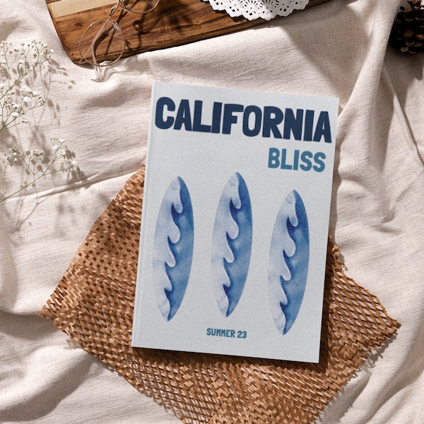 CALIFORNIA Travel Print Photo Book Template | Customizable Coffee Book Table, Travel Journal Print, Decorative Books, Ebook Template Canva