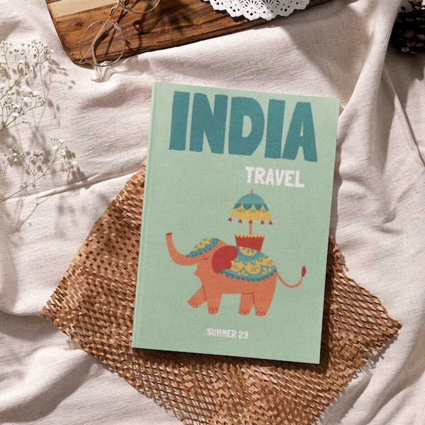 INDIA Travel Print Photo Book Template | Customizable Coffee Book Table, Travel Journal Print, Decorative Books, Ebook Template Canva