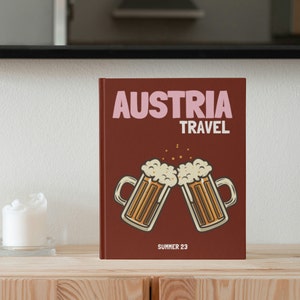 AUSTRIA Travel Print Photo Book Template | Customizable Coffee Book Table, Travel Journal Printable, Decorative Books, Ebook Template Canva