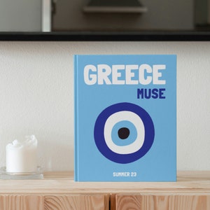 GREECE Travel Print Photo Book Template | Customizable Coffee Book Table, Travel Journal Printable, Decorative Books, Ebook Template Canva