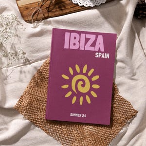 IBIZA Travel Print Photo Book Template | Customizable Coffee Book Table, Travel Journal Printable, Decorative Books, Ebook Template Canva