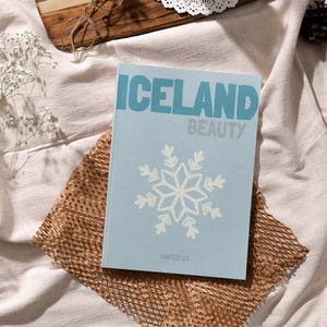 ICELAND Travel Print Photo Book Template | Customizable Coffee Book Table, Travel Journal Print, Decorative Books, Ebook Template Canva