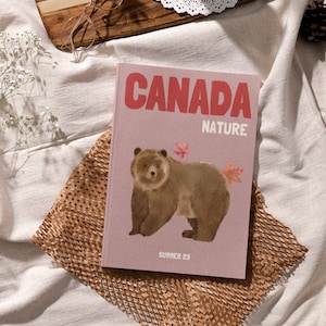 CANADA Travel Print Photo Book Template | Customizable Coffee Book Table, Travel Journal Printable, Decorative Books, Ebook Template Canva