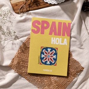 SPAIN Travel Print Photo Book Template | Customizable Coffee Book Table, Travel Journal Printable, Decorative Books, Ebook Template Canva