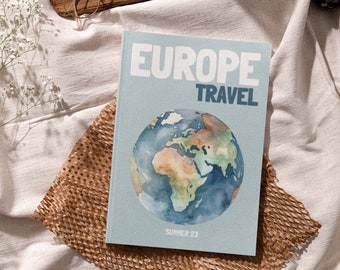 Plantilla de libro de fotos con impresión de viajes de EUROPA / Mesa de libro de café personalizable, Diario de viaje imprimible, Libros decorativos, Plantilla de libro electrónico Canva 4