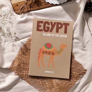 EGYPT Travel Print Photo Book Template | Customizable Coffee Book Table, Travel Journal Printable, Decorative Books, Ebook Template Canva