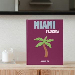 MIAMI Travel Print Photo Book Template | Customizable Coffee Book Table, Travel Journal Print, Decorative Books, Ebook Template Canva