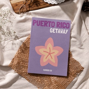 PUERTO RICO Travel Print Photo Book Template | Customizable Coffee Book Table, Travel Journal Print, Decorative Books, Ebook Template Canva