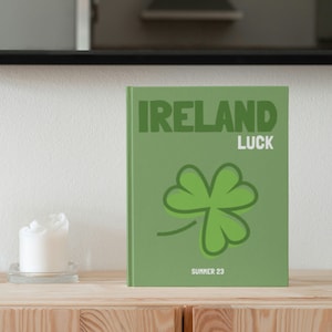 Irland Reise-Print Fotobuch Vorlage | Anpassbarer Kaffeebuch-Tisch, Reisejournal zum Ausdrucken, dekorative Bücher, Ebook-Vorlage Canva