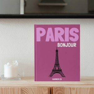PARIS Travel Print Photo Book Template | Customizable Coffee Book Table, Travel Journal Printable, Decorative Books, Ebook Template Canva