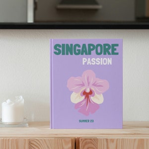 SINGAPORE Travel Print Photo Book Template | Customizable Coffee Book Table, Travel Journal Print, Decorative Books, Ebook Template Canva