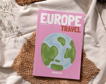 Plantilla de libro de fotos con impresión de viajes de EUROPA / Mesa de libro de café personalizable, Diario de viaje imprimible, Libros decorativos, Plantilla de libro electrónico Canva 2