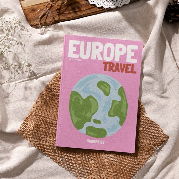 EUROPE Travel Print Photo Book Template | Customizable Coffee Book Table, Travel Journal Printable, Decorative Books, Ebook Template Canva 2