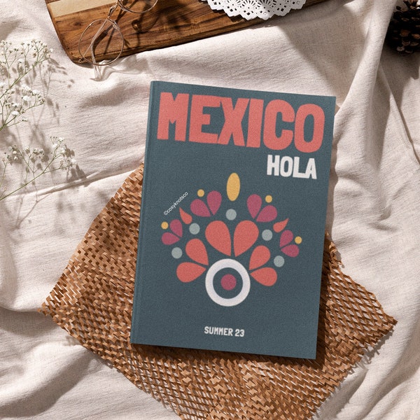 MEXICO Travel Print Photo Book Template | Customizable Coffee Book Table, Travel Journal Printable, Decorative Books, Ebook Template Canva