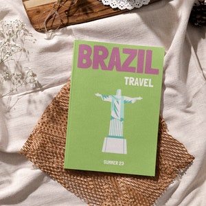 BRAZIL Travel Print Photo Book Template | Customizable Coffee Book Table, Travel Journal Printable, Decorative Books, Ebook Template Canva