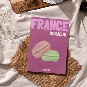 FRANCE Travel Print Photo Book Template | Customizable Coffee Book Table, Travel Journal Printable, Decorative Books, Ebook Template Canva