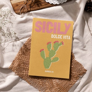SICILY Travel Print Photo Book Template | Customizable Coffee Book Table, Travel Journal Print, Decorative Books, Ebook Template Canva