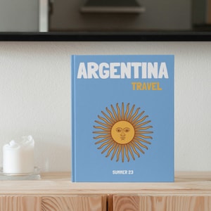 ARGENTINA Travel Print Photo Book Template | Customizable Coffee Book Table, Travel Journal Print, Decorative Books, Ebook Template Canva