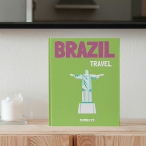 BRAZIL Travel Print Photo Book Template | Customizable Coffee Book Table, Travel Journal Printable, Decorative Books, Ebook Template Canva