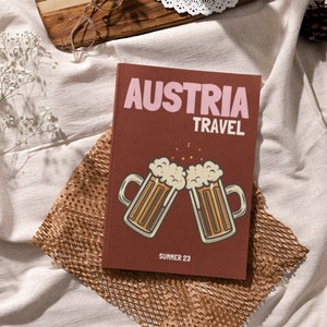 AUSTRIA Travel Print Photo Book Template | Customizable Coffee Book Table, Travel Journal Printable, Decorative Books, Ebook Template Canva