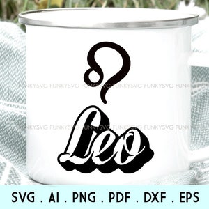 Leo - Hand Illustrated SVG Eps Png, Constellation Svg, Zodiac Svg, Horoscope Svg Cut File