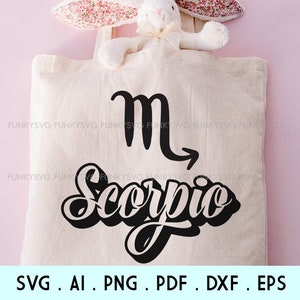 Scorpio - Hand Illustrated SVG Eps Png, Constellation Svg, Zodiac Svg, Horoscope Svg Cut File