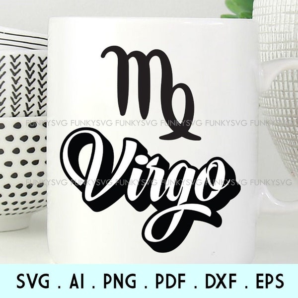 Virgo - Hand Illustrated SVG Eps Png, Constellation Svg, Zodiac Svg, Horoscope Svg Cut File